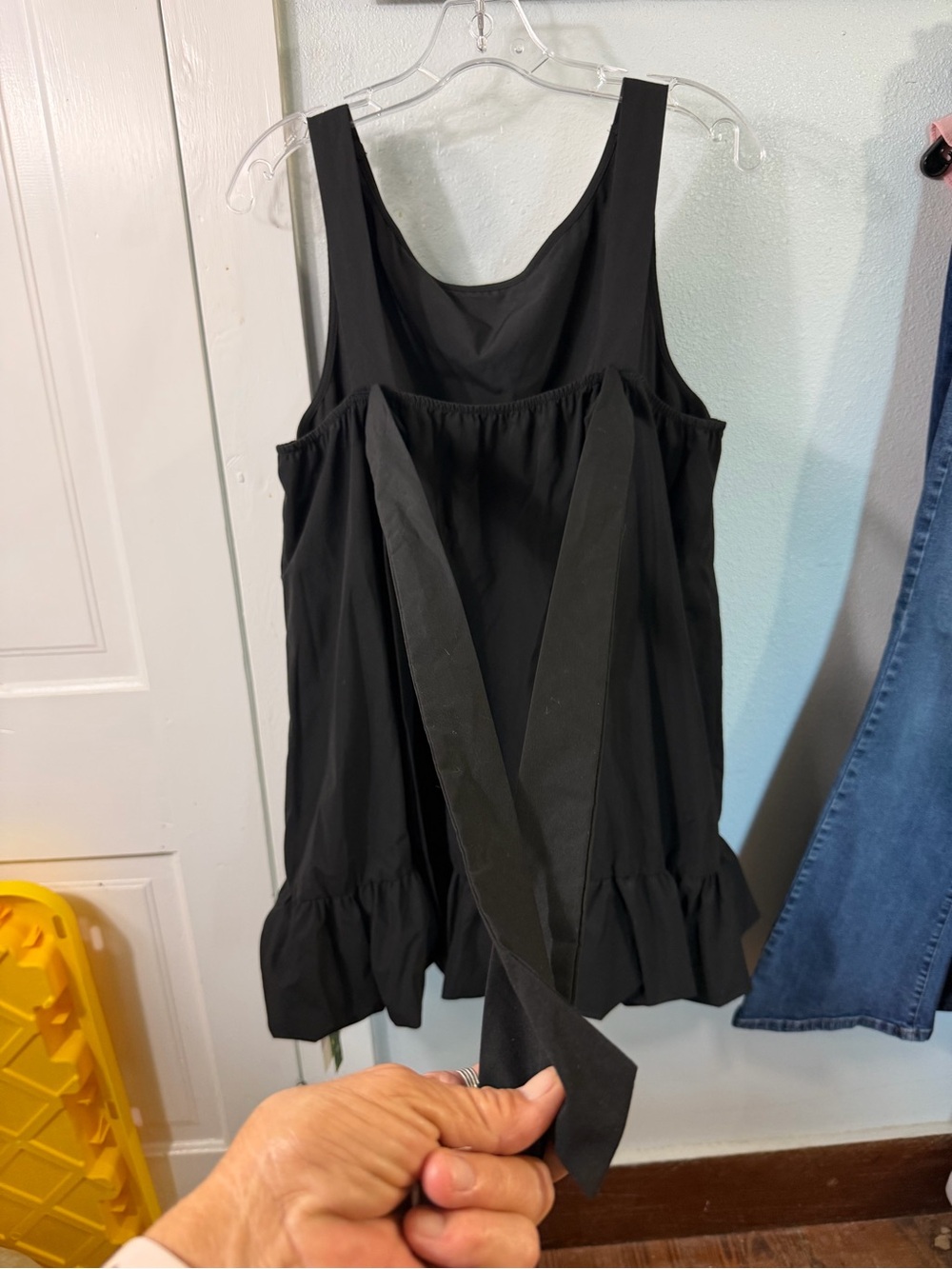 Cider Black Ruffle-Hem Sleeveless Mini Dress - Picture 5 of 10